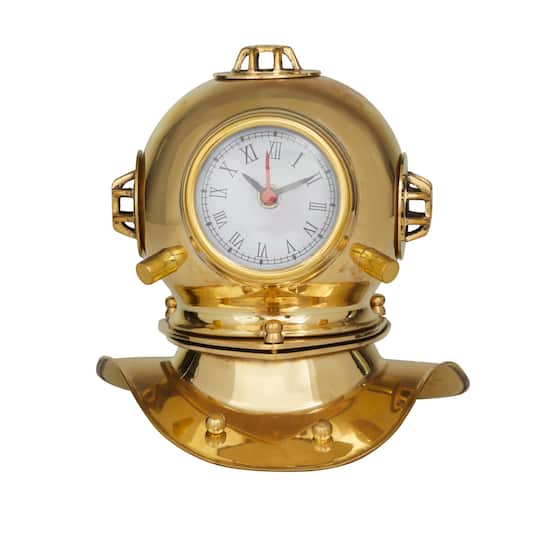 8" Brass Diver Helmet Clock